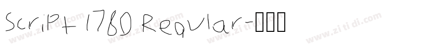 Script I780 Regular字体转换 Script I780 Regular字体转换